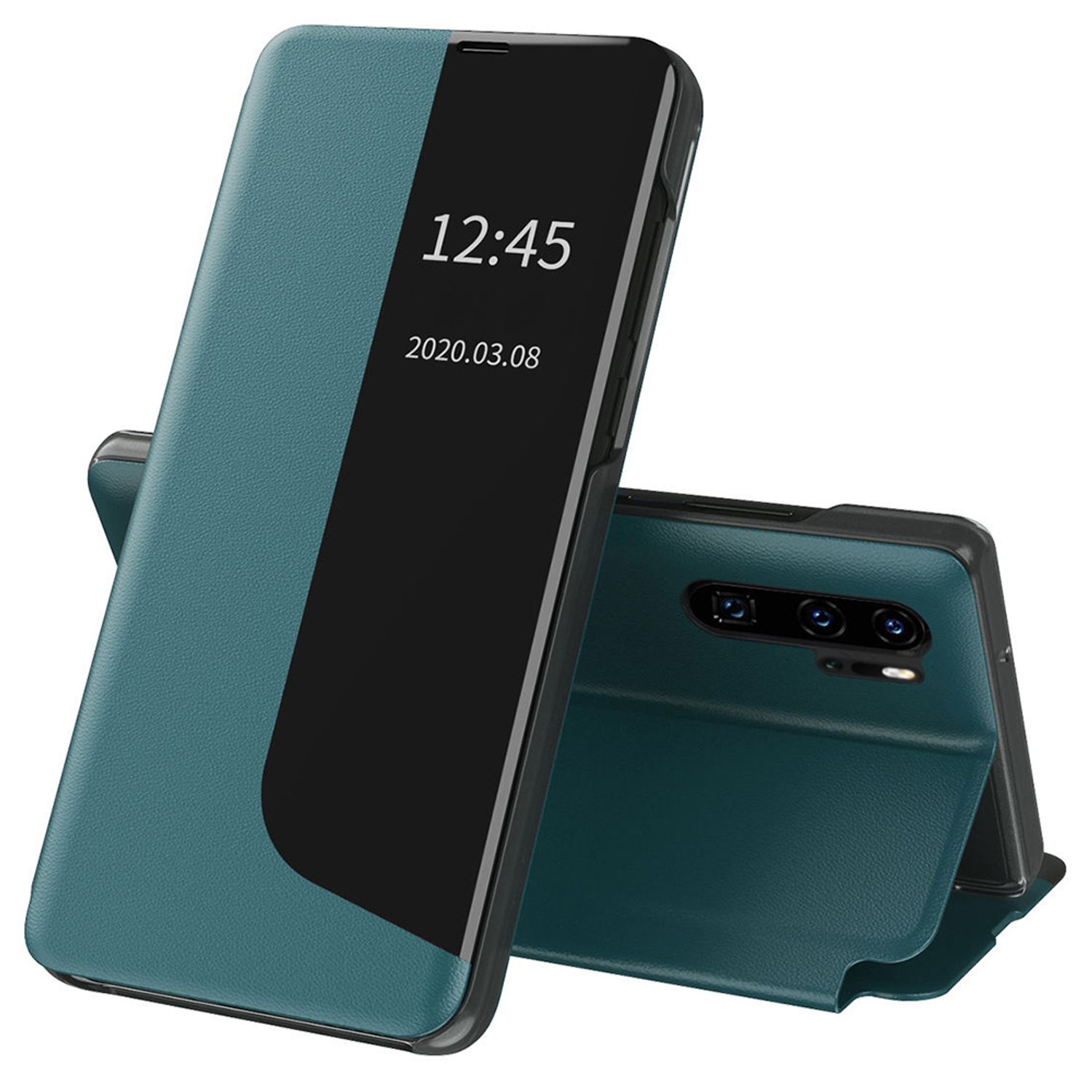 Husa tip carte Techsuit - eFold Series - Huawei P30 Pro - Dark Green fotografia produsului