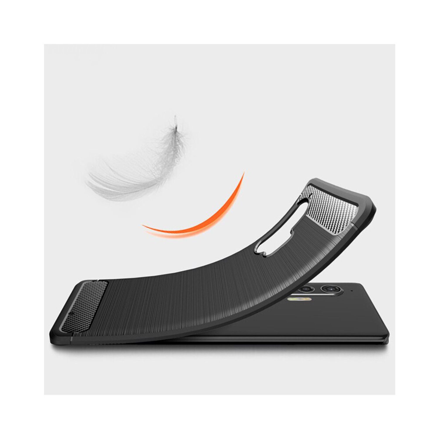 Husa Techsuit - Carbon Silicone - Motorola Moto Edge Plus - Black fotografia produsului View 3 L