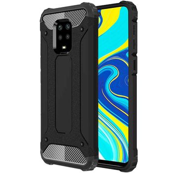 Husa techsuit - hybrid armor - xiaomi redmi note 9s / note 9 pro / note 9 pro max - black