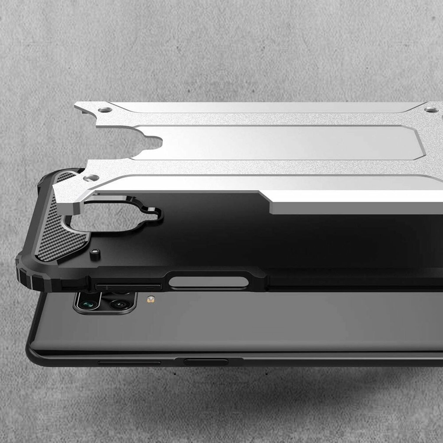Husa Techsuit - Hybrid Armor - Xiaomi Redmi Note 9S / Note 9 Pro / Note 9 Pro Max - Black fotografia produsului View 3 L