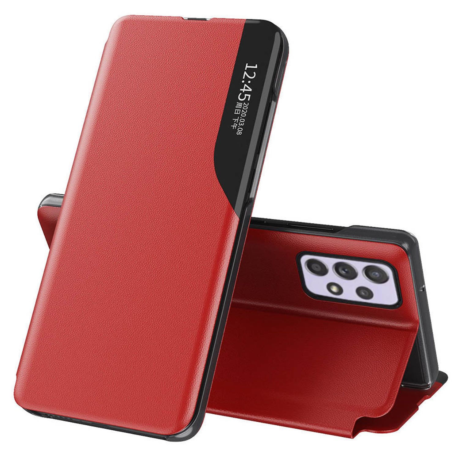 Husa tip carte Techsuit - eFold Series - Samsung Galaxy A52 5G - Red fotografia produsului