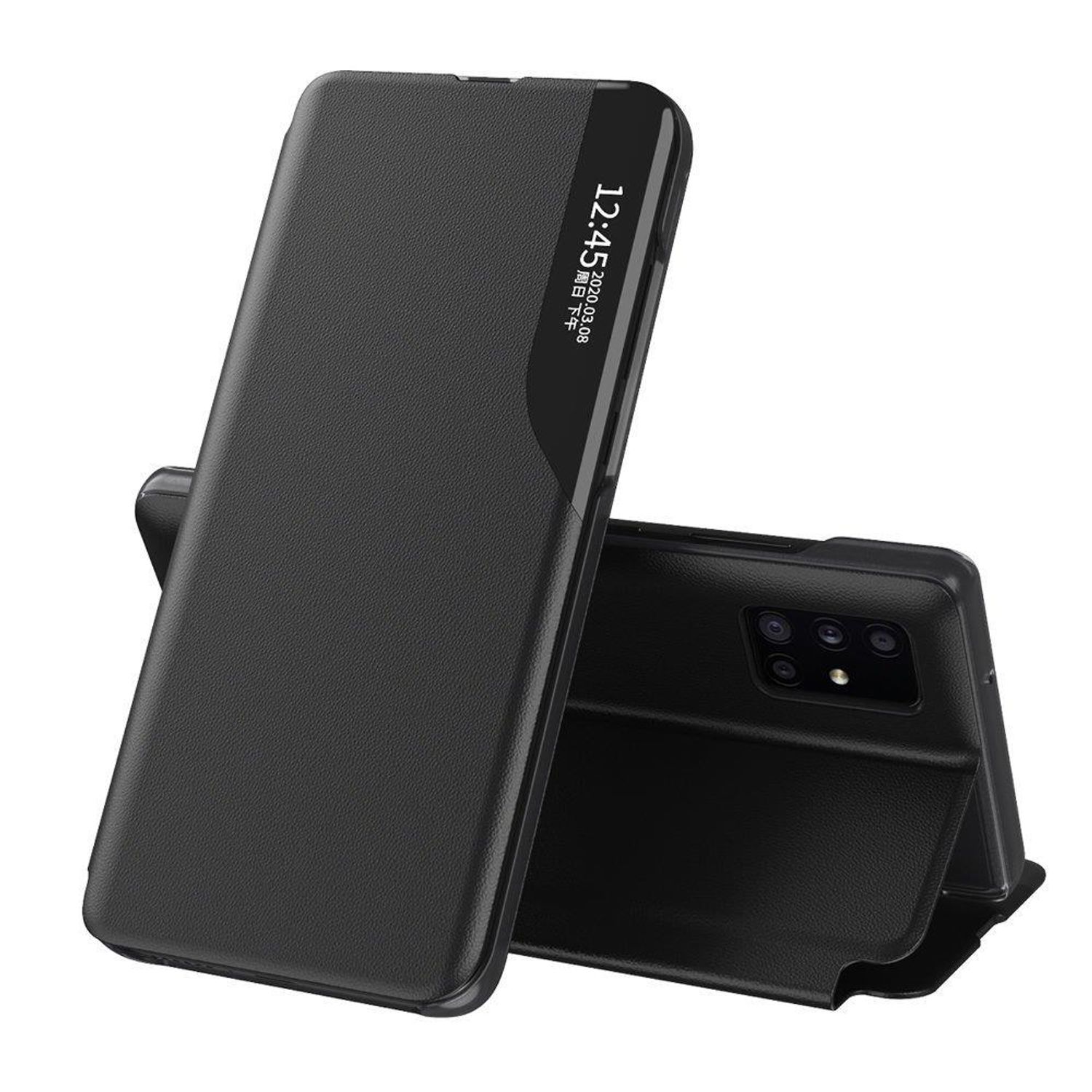 Husa tip carte Techsuit - eFold Series - Huawei Mate 20 Pro - Black fotografia produsului