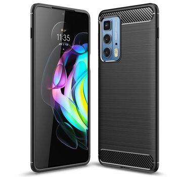 Husa techsuit - carbon silicone - motorola moto edge 20 pro - black