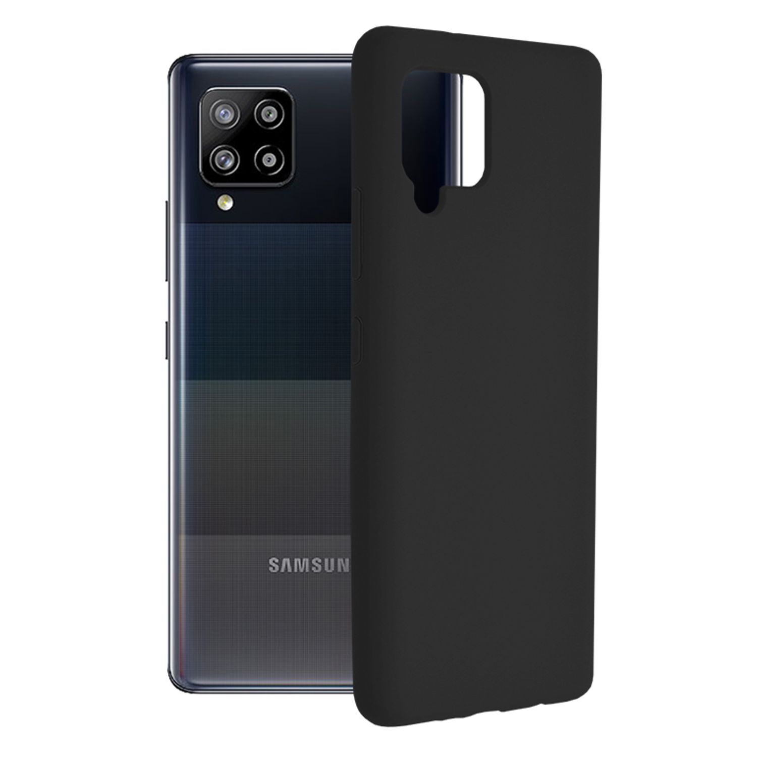 Husa premium Techsuit - Soft Edge Silicone - Samsung Galaxy A42 5G - Black fotografia produsului