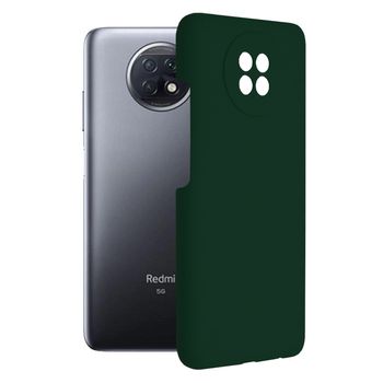Husa premium techsuit - soft edge silicone - xiaomi redmi note 9t - dark green