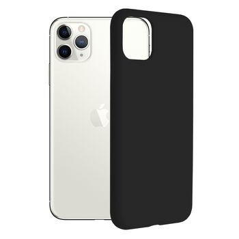 Husa premium techsuit - soft edge silicone - iphone 11 pro max - black