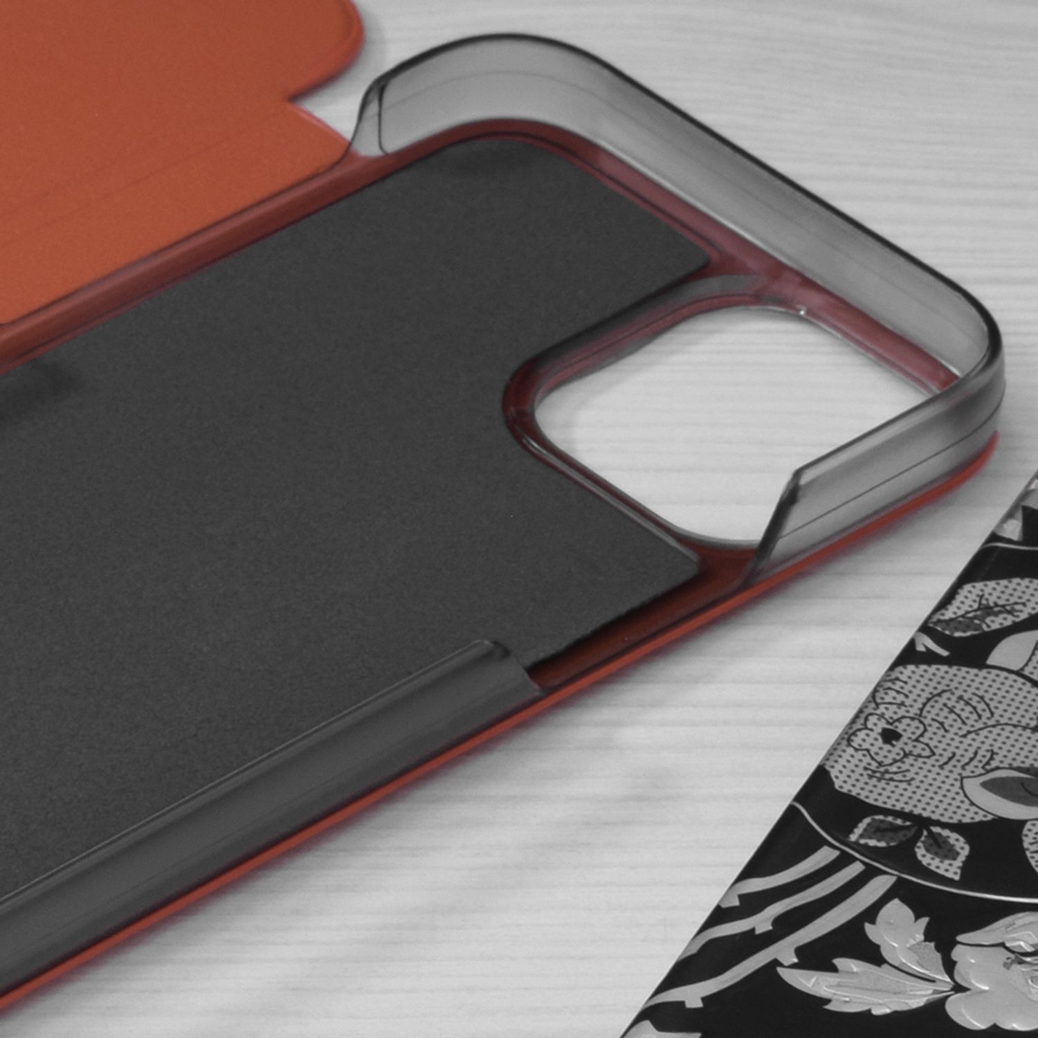 Husa tip carte Techsuit - eFold Series - iPhone 13 Mini - Orange fotografia produsului View 3 L