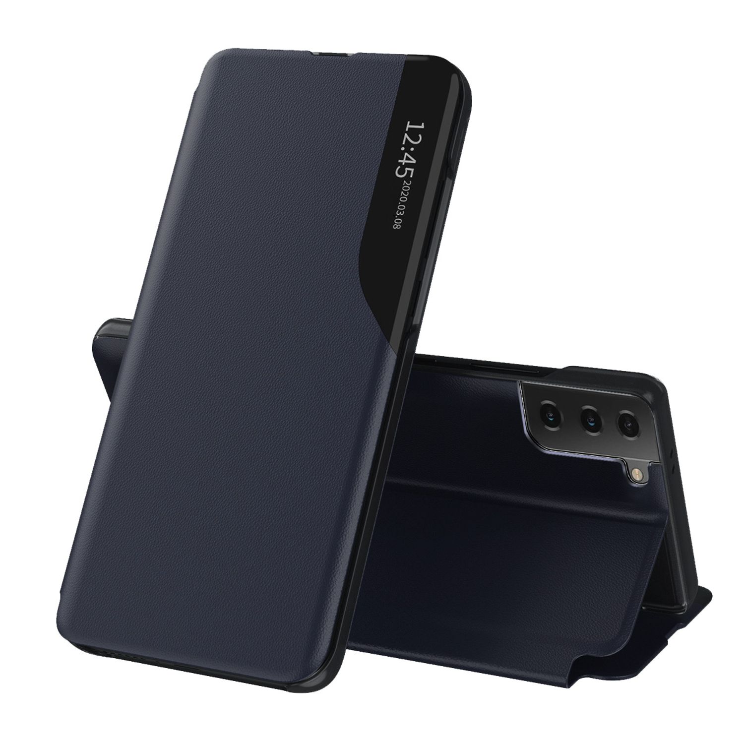 Husa tip carte Techsuit - eFold Series - Samsung Galaxy S21 FE - Dark Blue fotografia produsului