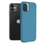 Husa premium Techsuit - Soft Edge Silicone - iPhone 11 - Denim Blue fotografia produsului