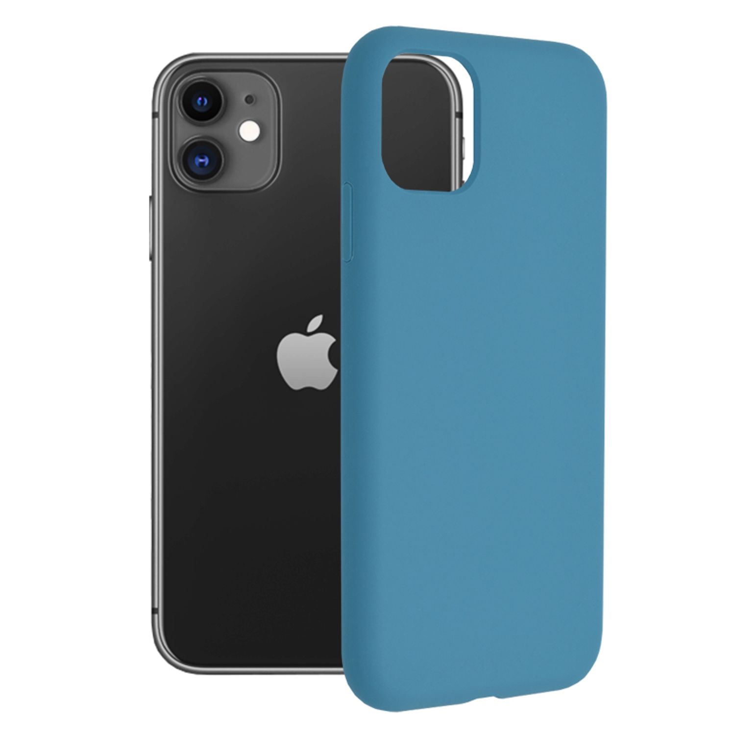 Husa premium Techsuit - Soft Edge Silicone - iPhone 11 - Denim Blue fotografia produsului