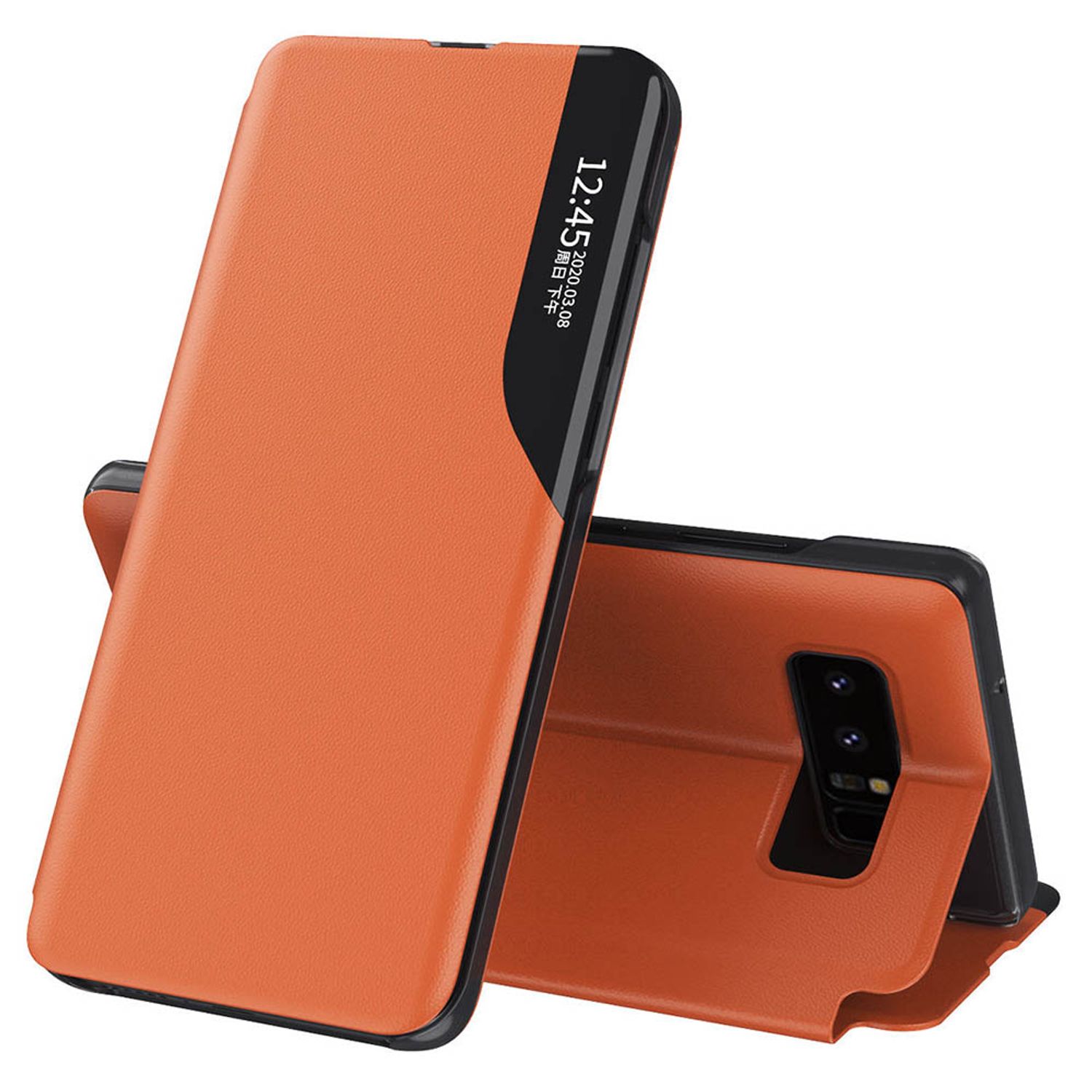 Husa tip carte Techsuit - eFold Series - Samsung Galaxy Note 8 - Orange fotografia produsului