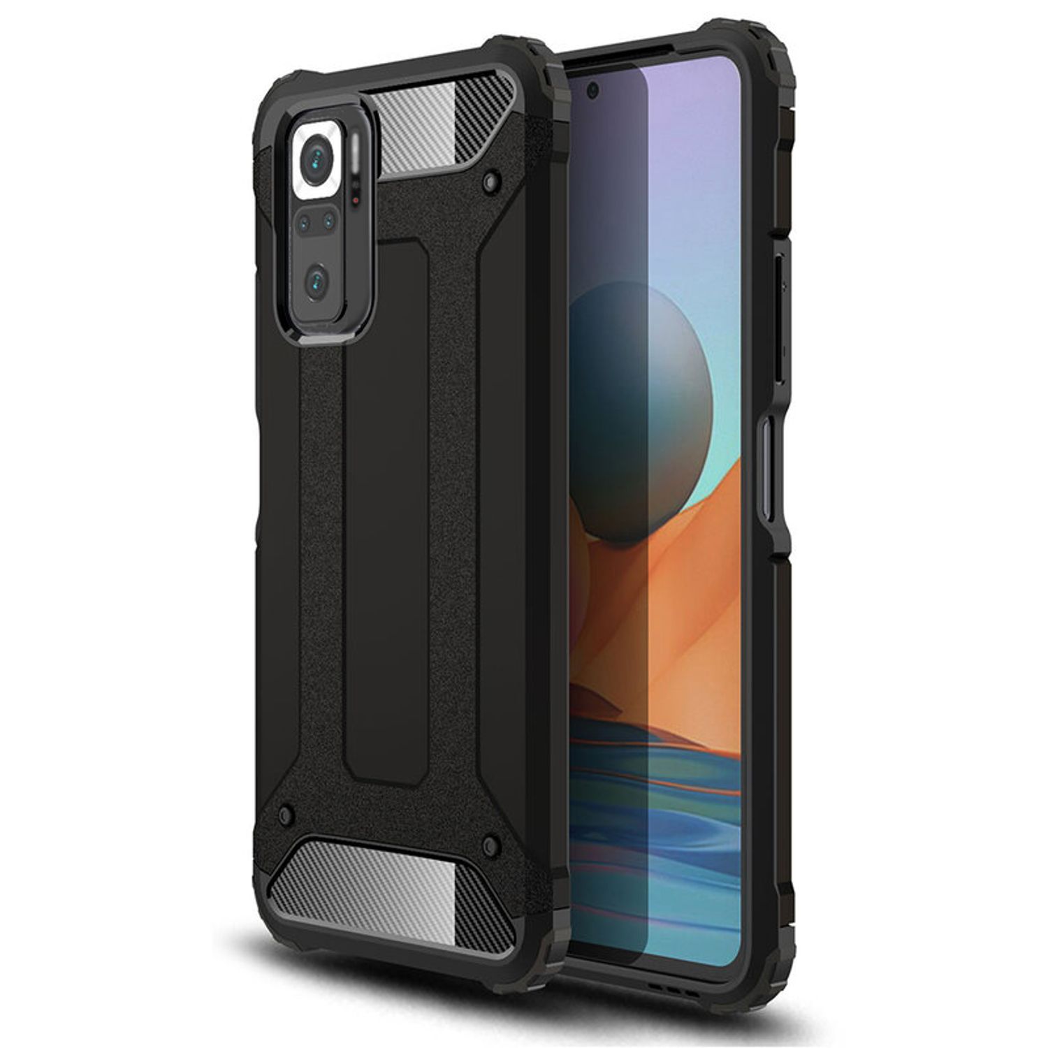 Husa Techsuit - Hybrid Armor - Xiaomi Redmi Note 10 / 10S - Black fotografia produsului