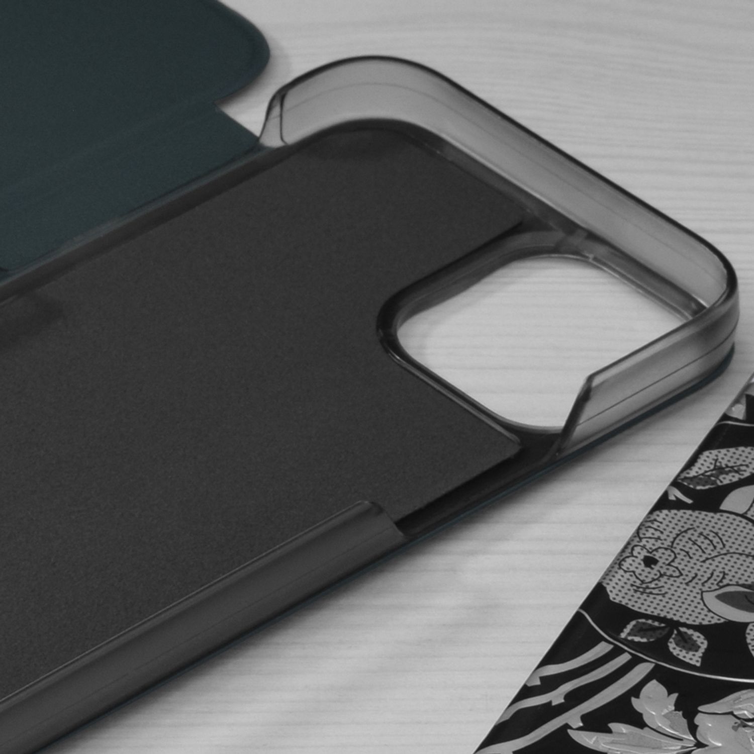 Husa tip carte Techsuit - eFold Series - iPhone 13 Mini - Dark Green fotografia produsului View 3 L