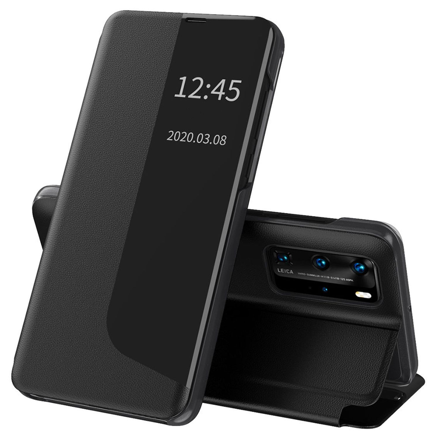 Husa tip carte Techsuit - eFold Series - Huawei P40 Pro - Black fotografia produsului