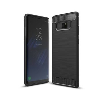 Husa techsuit - carbon silicone - samsung galaxy note 8 - black