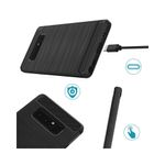 Husa Techsuit - Carbon Silicone - Samsung Galaxy Note 8 - Black fotografia produsului View 2 S