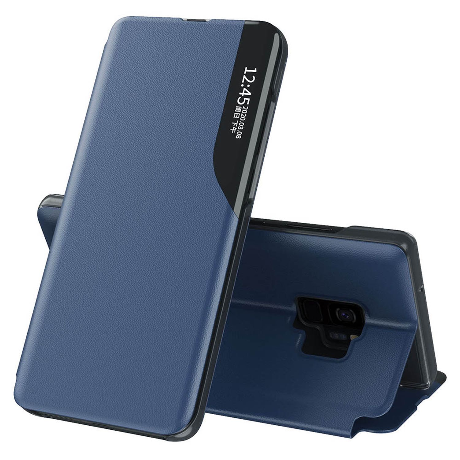 Husa tip carte Techsuit - eFold Series - Samsung Galaxy S9 - Dark Blue fotografia produsului