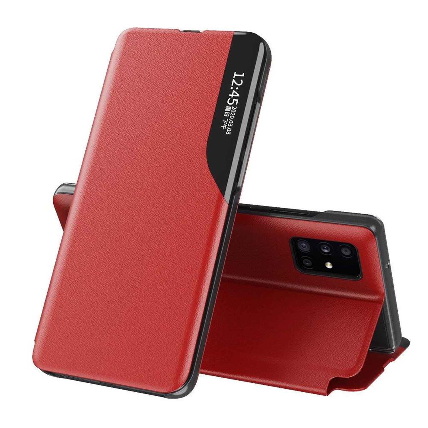 Husa tip carte Techsuit - eFold Series - iPhone 12 / 12 Pro - Red fotografia produsului