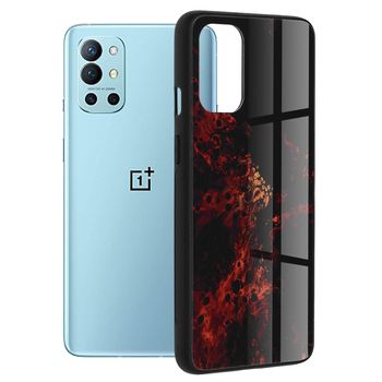 Husa cu spate din sticla techsuit - glaze series - oneplus 9r - red nebula
