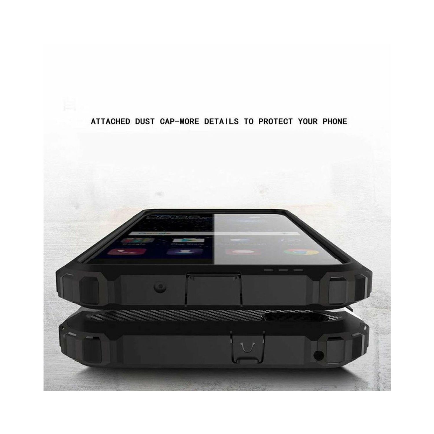 Husa Techsuit - Hybrid Armor - Huawei P10 - Black fotografia produsului View 2 L
