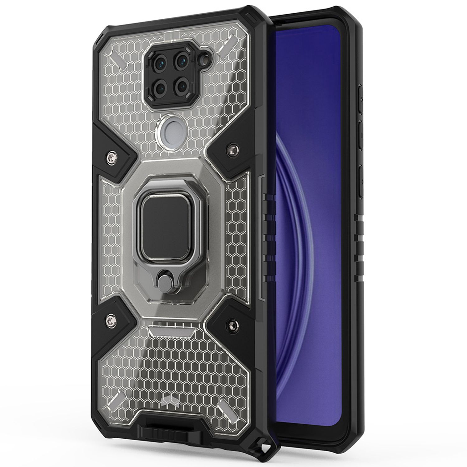 Husa Techsuit - Honeycomb Armor - Xiaomi Redmi Note 9 - negru fotografia produsului