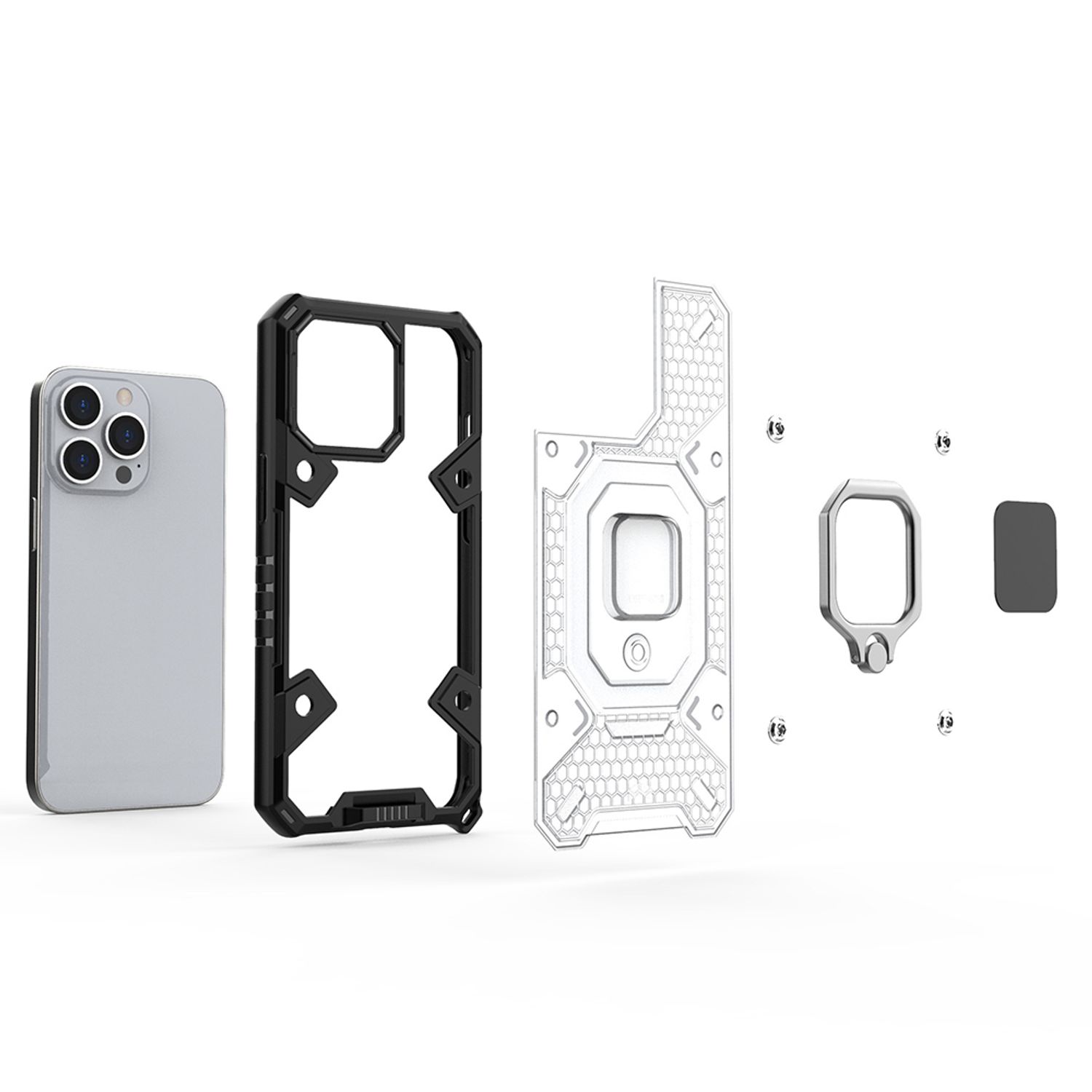 Husa Techsuit - Honeycomb Armor - iPhone 13 Pro Max - albastru fotografia produsului View 2 L