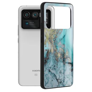 Husa cu spate din sticla techsuit - glaze series - xiaomi mi 11 ultra - blue ocean