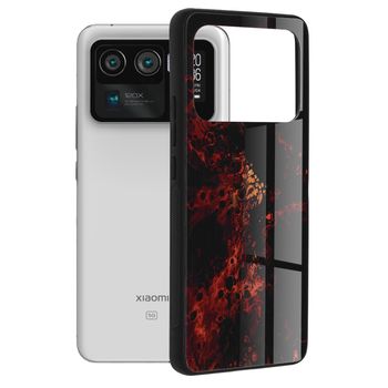 Husa cu spate din sticla techsuit - glaze series - xiaomi mi 11 ultra - red nebula