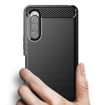 Husa Techsuit - Carbon Silicone - Sony Xperia Ace 2 - Black fotografia produsului View 2 S