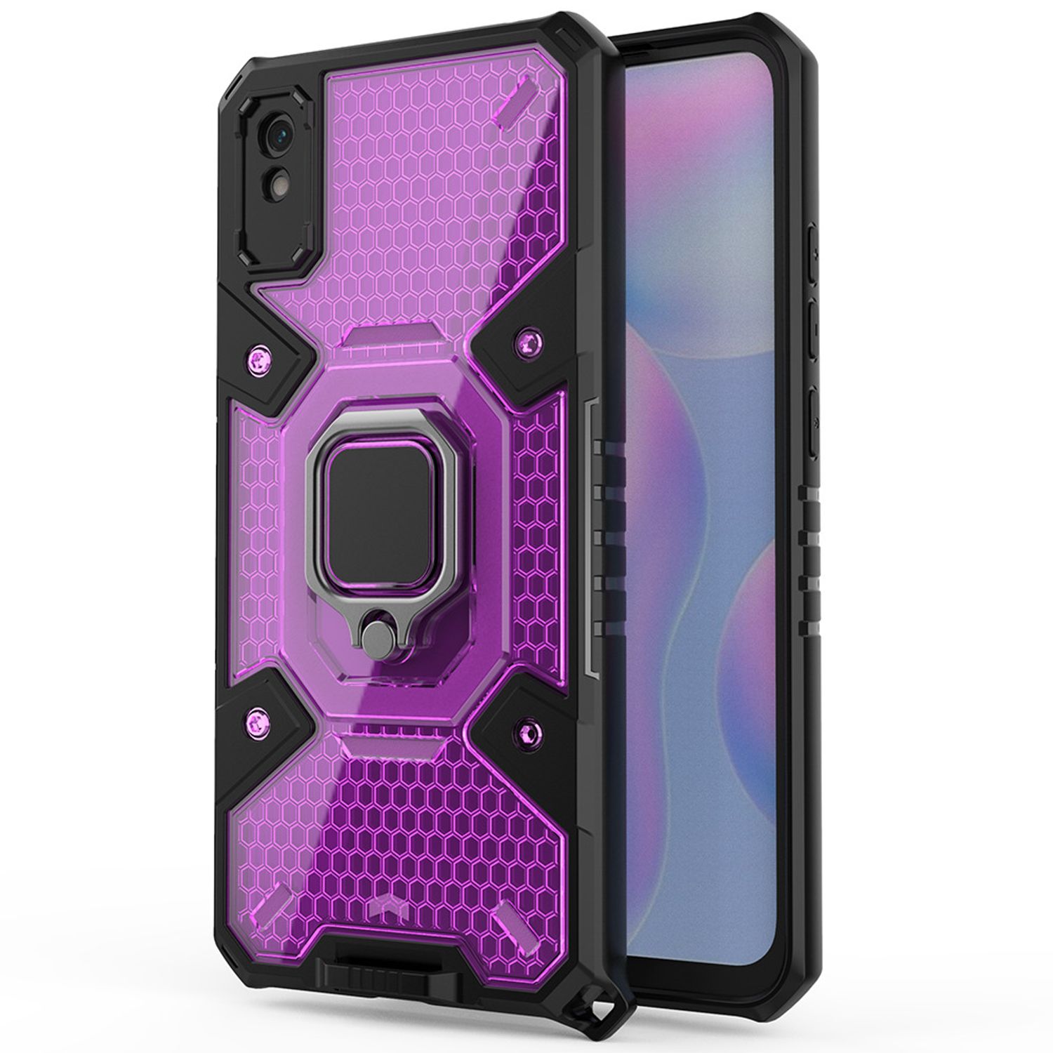 Husa Techsuit - Honeycomb Armor - Xiaomi Redmi 9A - violet fotografia produsului
