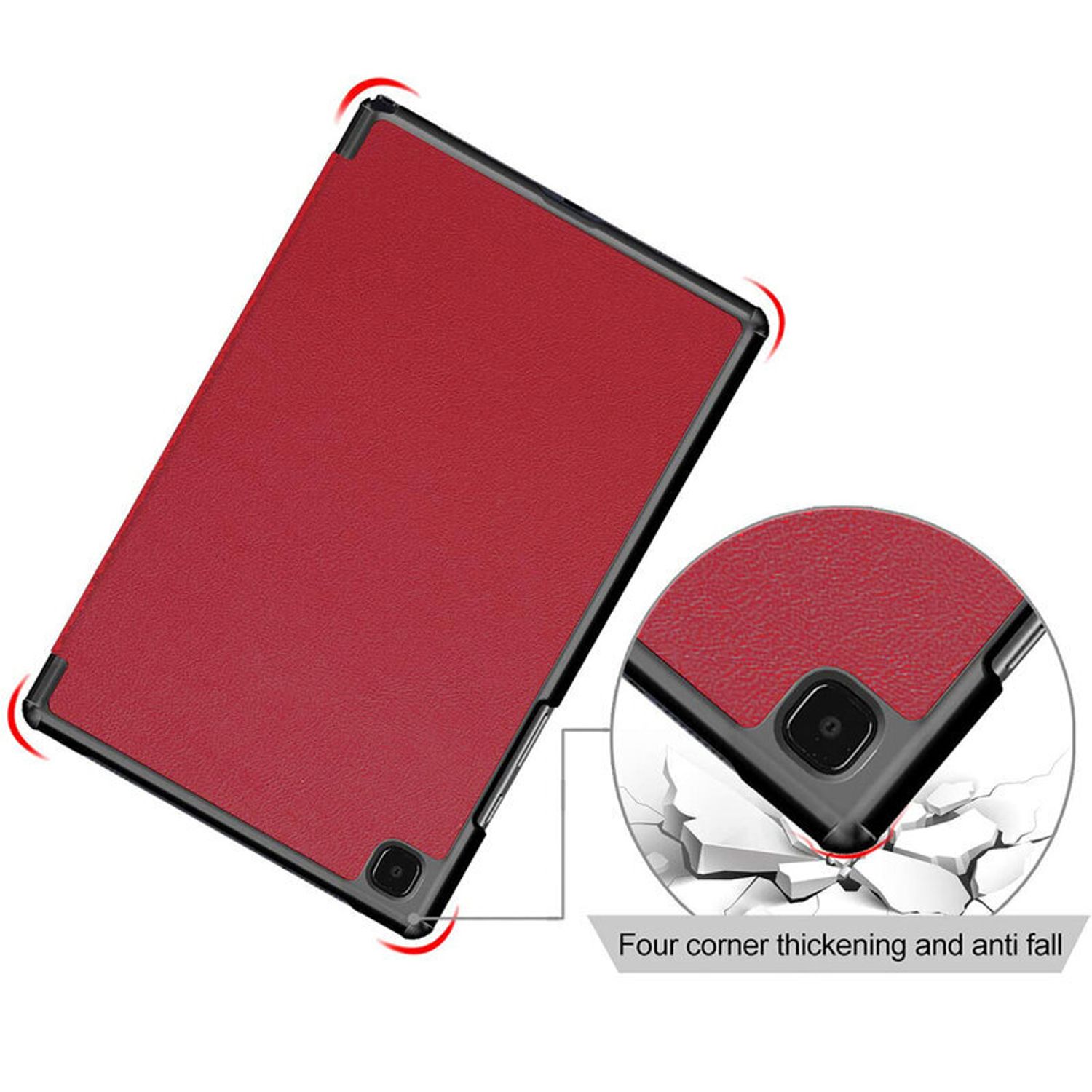Husa tableta Samsung Galaxy Tab A7 Lite 8.7 inch T220/T225 2021, Rosu fotografia produsului View 2 L