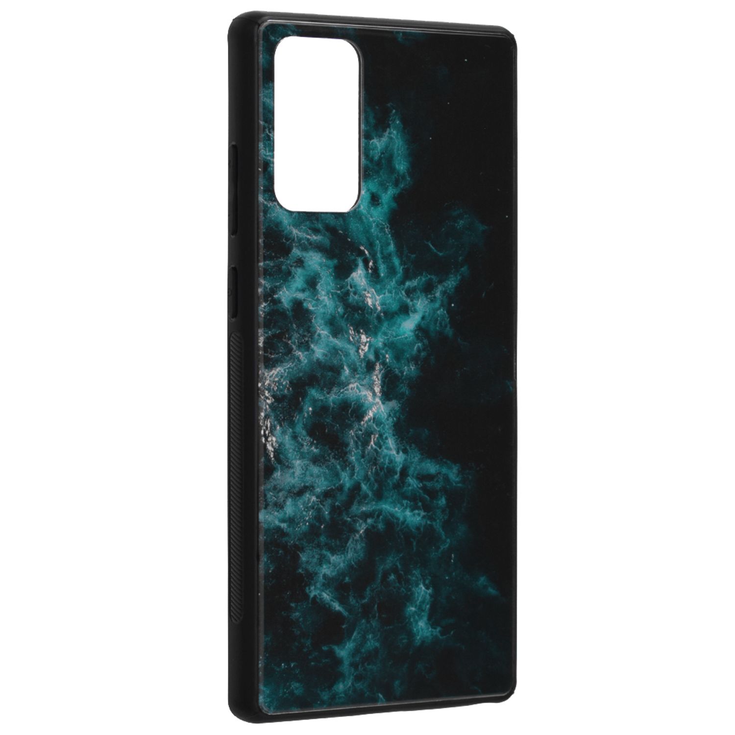 Husa cu spate din sticla Techsuit - Glaze Series - Samsung Galaxy Note 20 - Blue Nebula fotografia produsului View 2 L