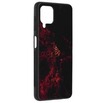 Husa cu spate din sticla techsuit - glaze series - samsung galaxy a22 4g - red nebula