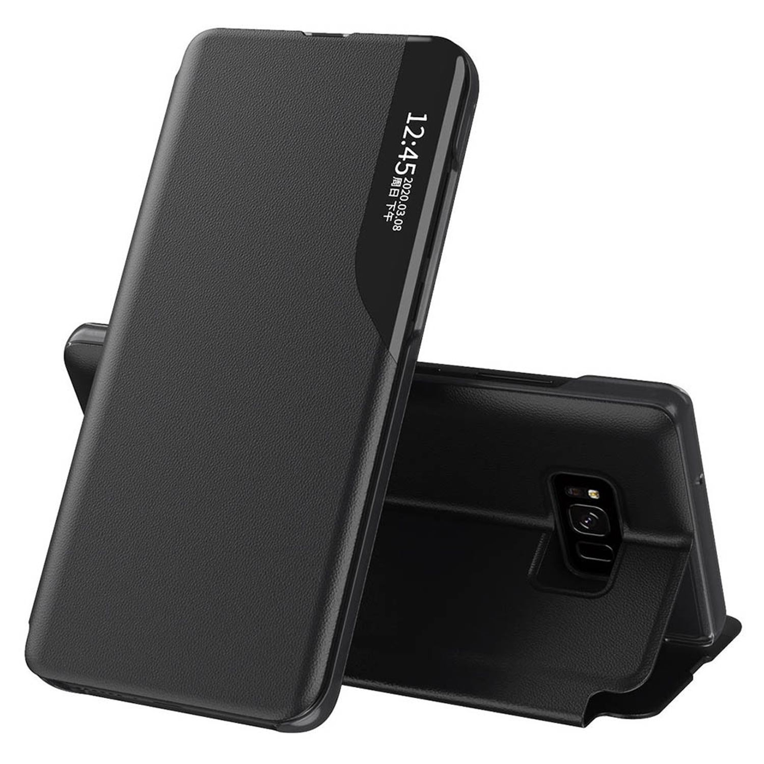 Husa tip carte Techsuit - eFold Series - Samsung Galaxy S8 - Black fotografia produsului