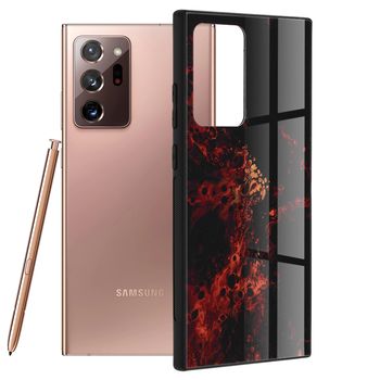 Husa cu spate din sticla techsuit - glaze series - samsung galaxy note 20 ultra - red nebula