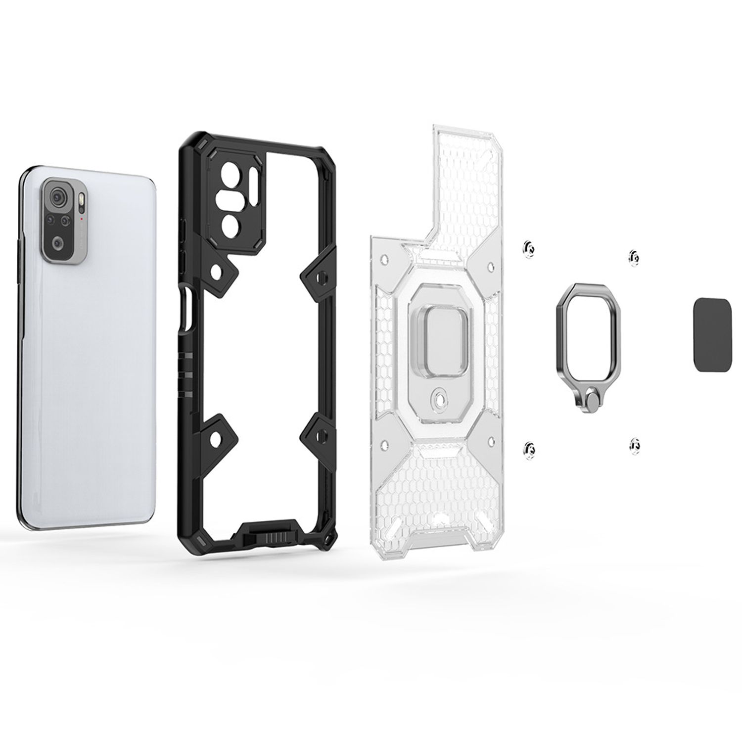Husa Techsuit - Honeycomb Armor - Xiaomi Redmi Note 10 / 10S - violet fotografia produsului View 3 L