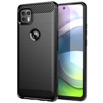 Husa techsuit - carbon silicone - motorola moto g 5g - black