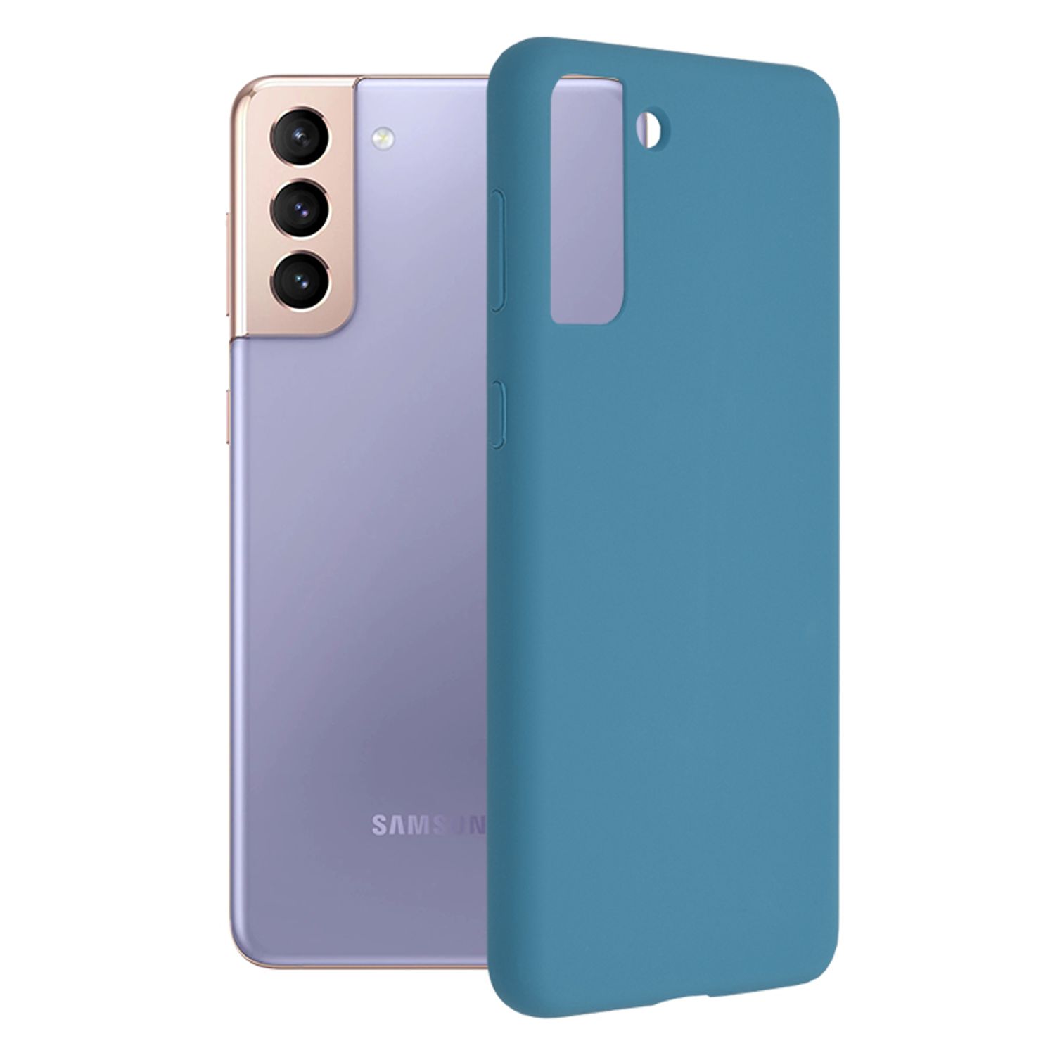 Husa premium Techsuit - Soft Edge Silicone - Samsung Galaxy S21 Plus - Denim Blue fotografia produsului