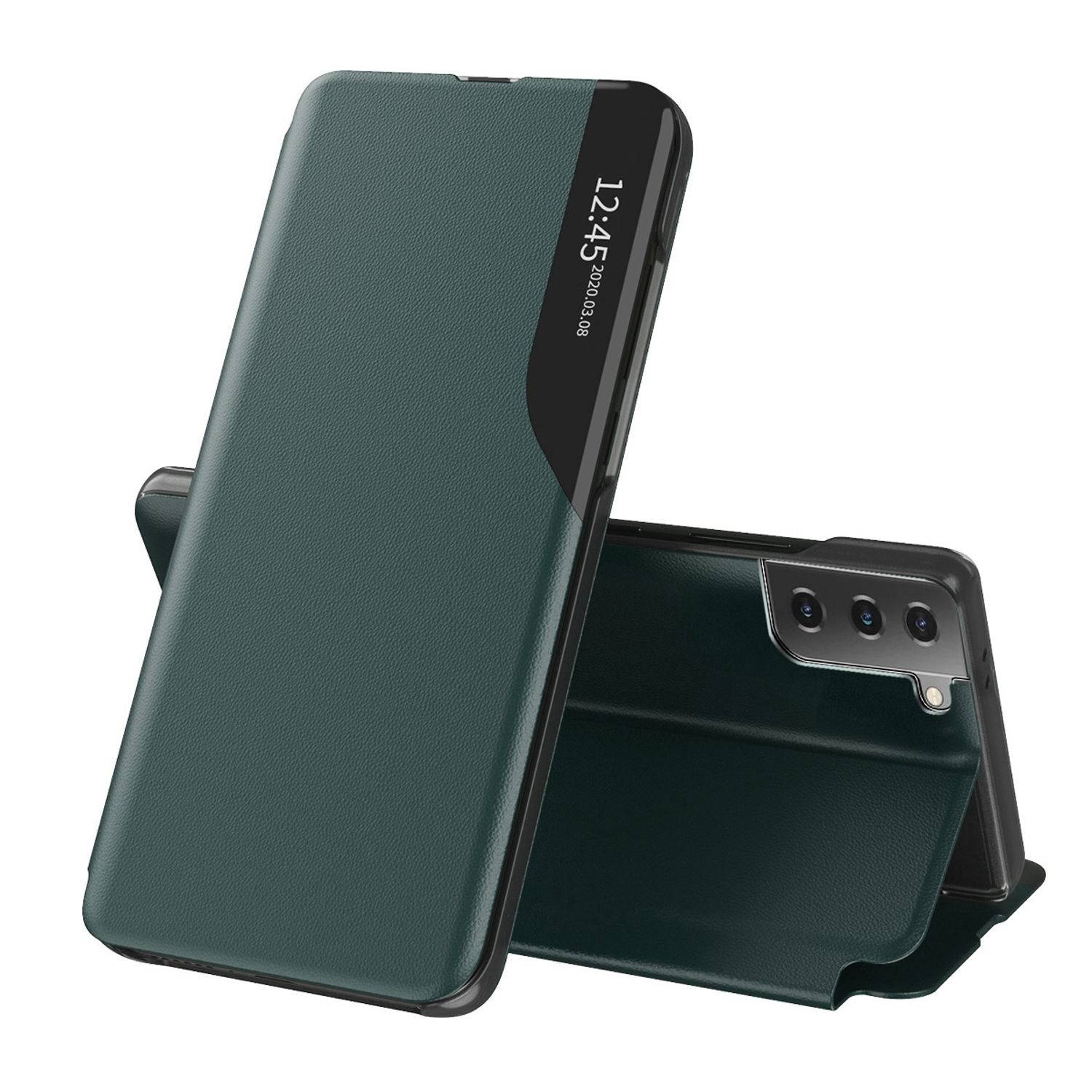 Husa tip carte Techsuit - eFold Series - Samsung Galaxy S21 FE - Dark Green fotografia produsului