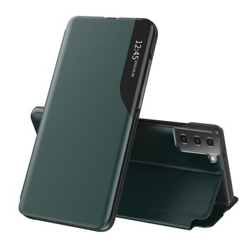 Husa tip carte techsuit - efold series - samsung galaxy s21 fe - dark green