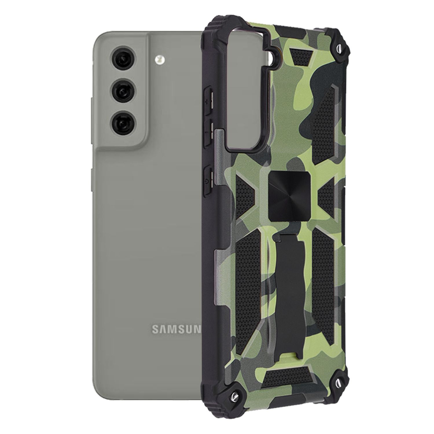 Husa antisoc Techsuit - Blazor Series - Samsung Galaxy S21 FE - Camo Lime fotografia produsului
