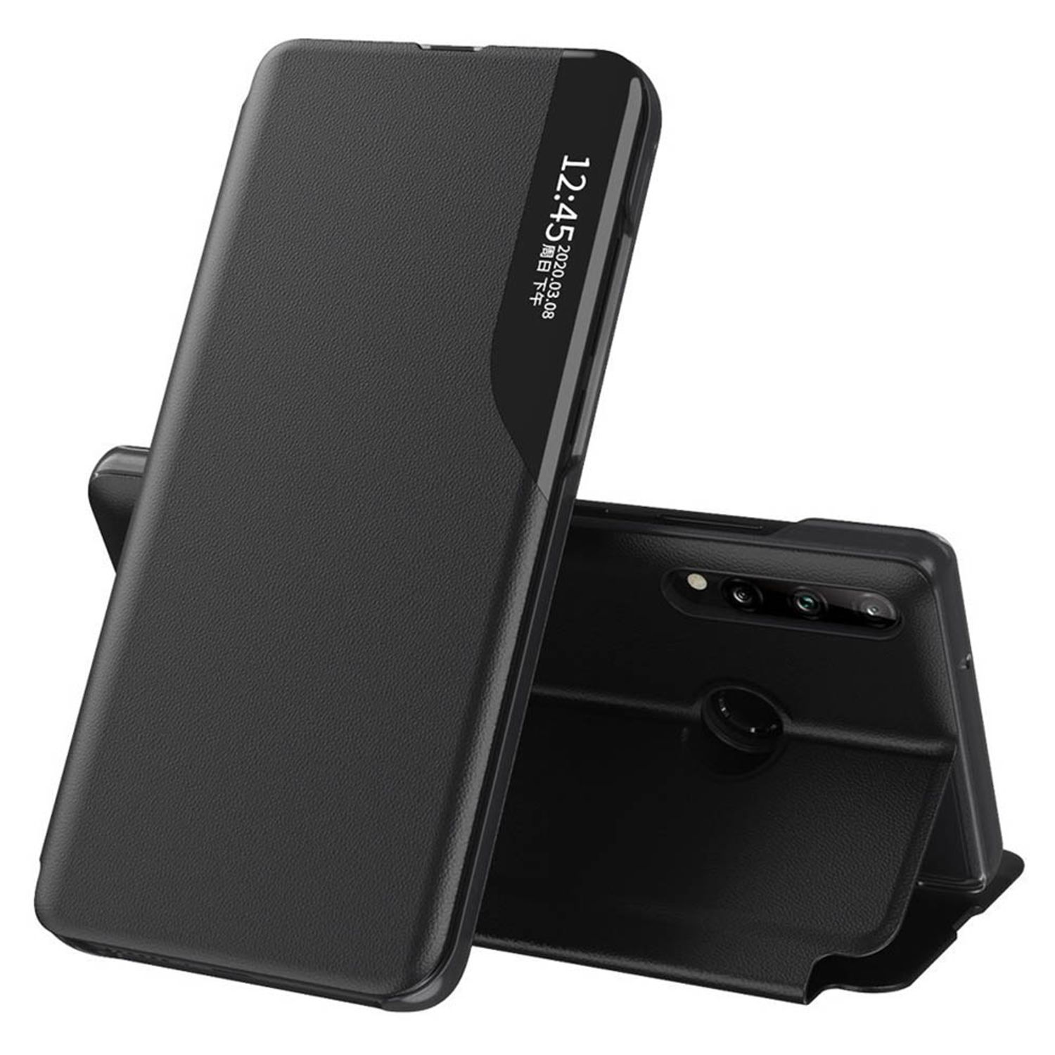 Husa tip carte Techsuit - eFold Series - Samsung Galaxy A20s - Black fotografia produsului