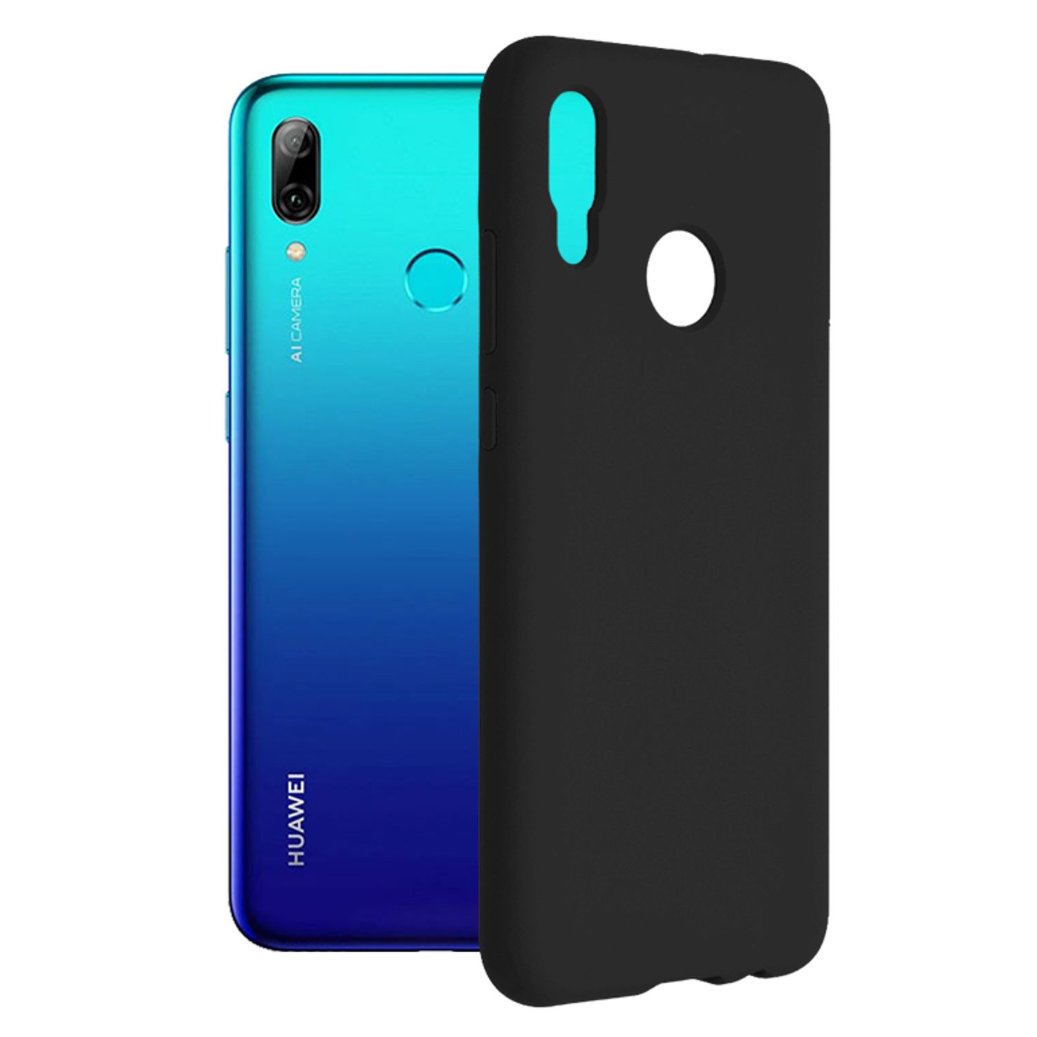 Husa premium Techsuit - Soft Edge Silicone - Huawei P Smart 2019 - Black fotografia produsului