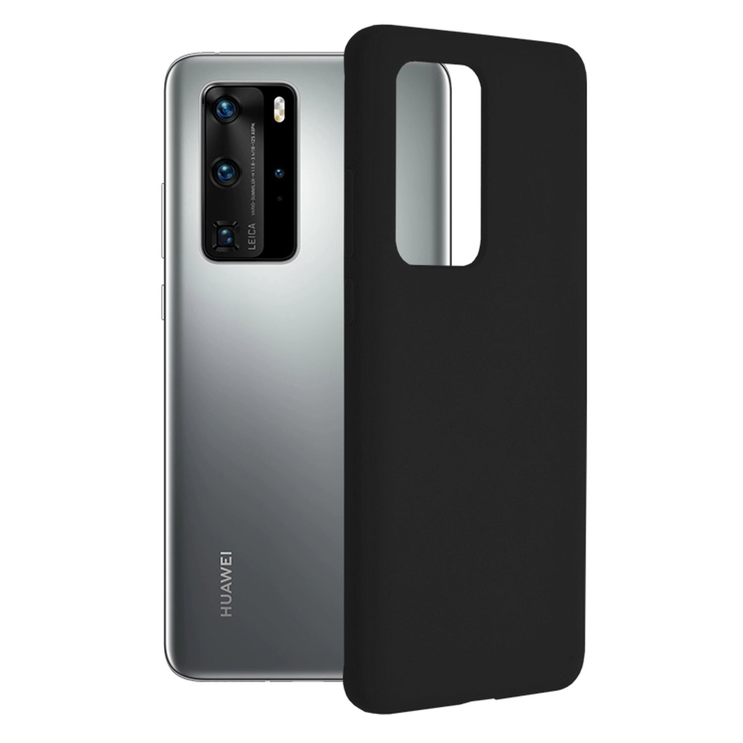Husa premium Techsuit - Soft Edge Silicone - Huawei P40 Pro - Black fotografia produsului