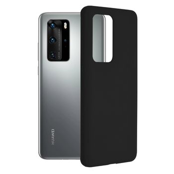 Husa premium techsuit - soft edge silicone - huawei p40 pro - black