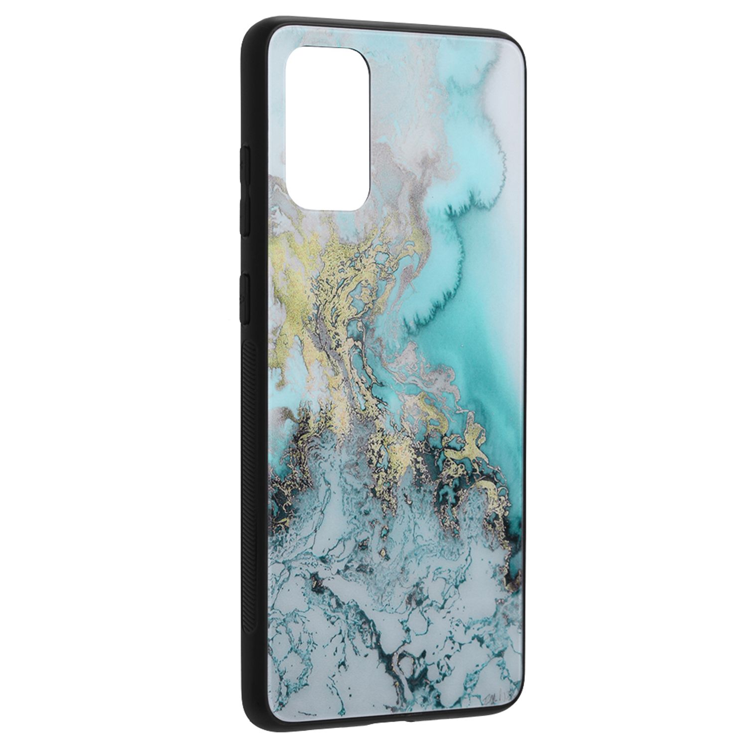 Husa cu spate din sticla Techsuit - Glaze Series - Samsung Galaxy S20 Plus - Blue Ocean fotografia produsului View 2 L