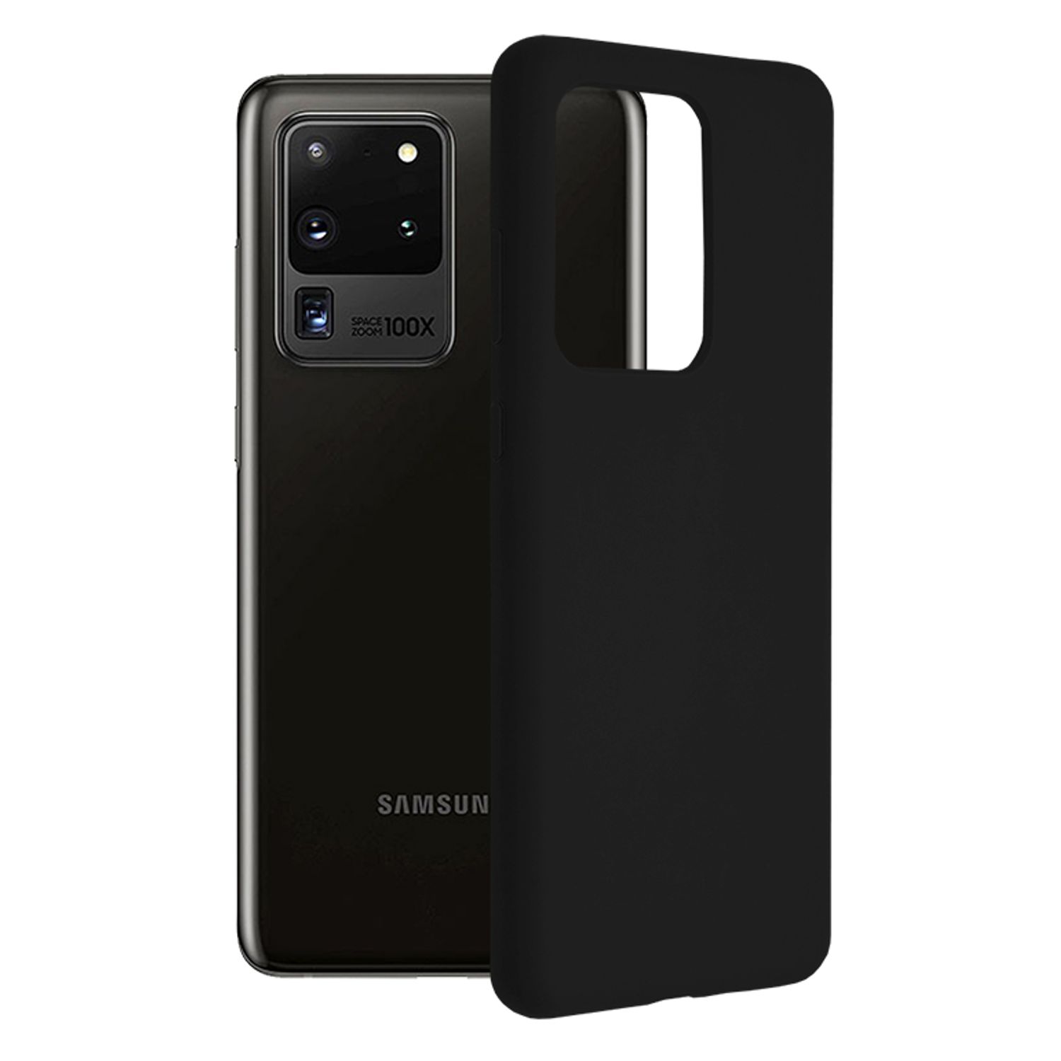 Husa premium Techsuit - Soft Edge Silicone - Samsung Galaxy S20 Ultra - Black fotografia produsului