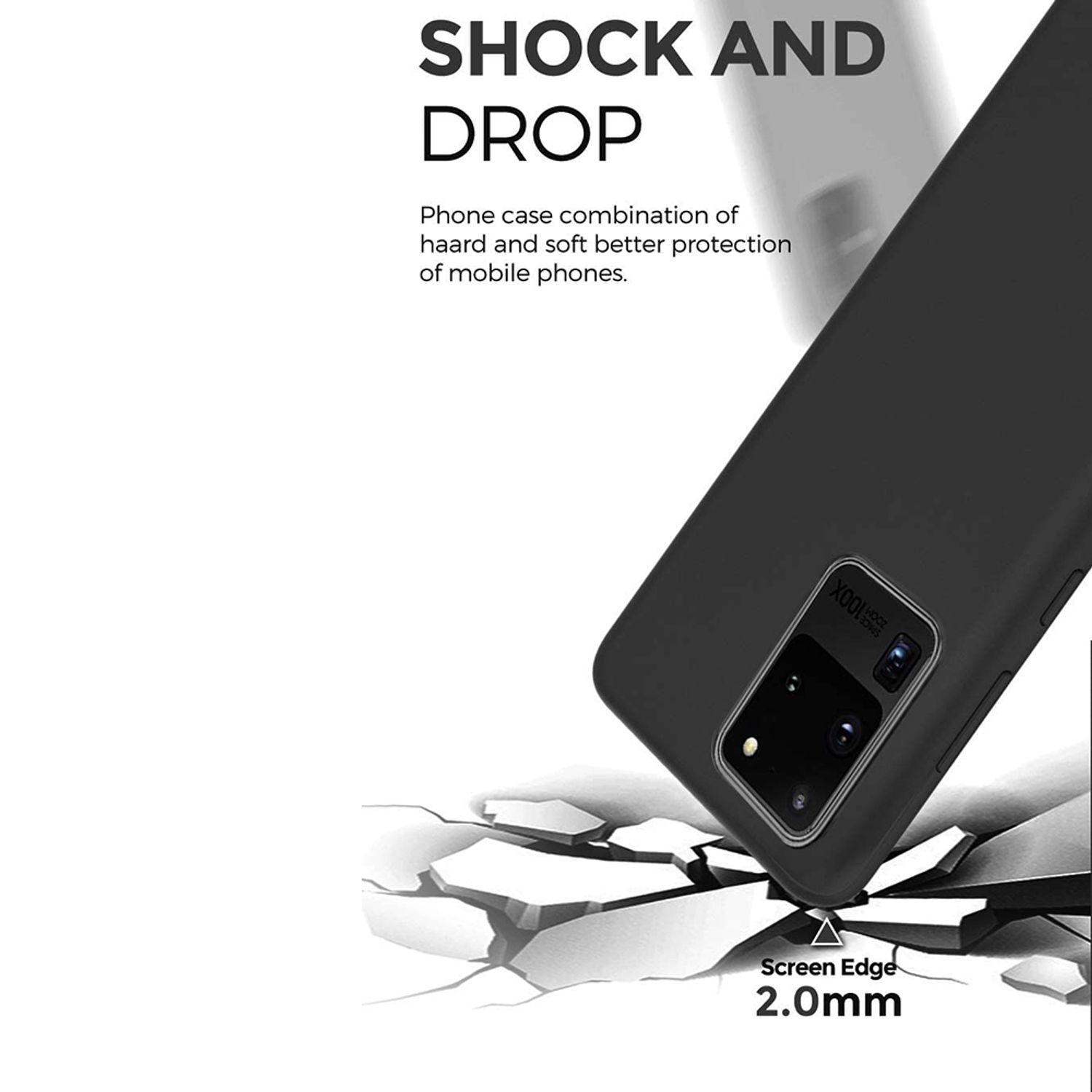 Husa premium Techsuit - Soft Edge Silicone - Samsung Galaxy S20 Ultra - Black fotografia produsului View 3 L