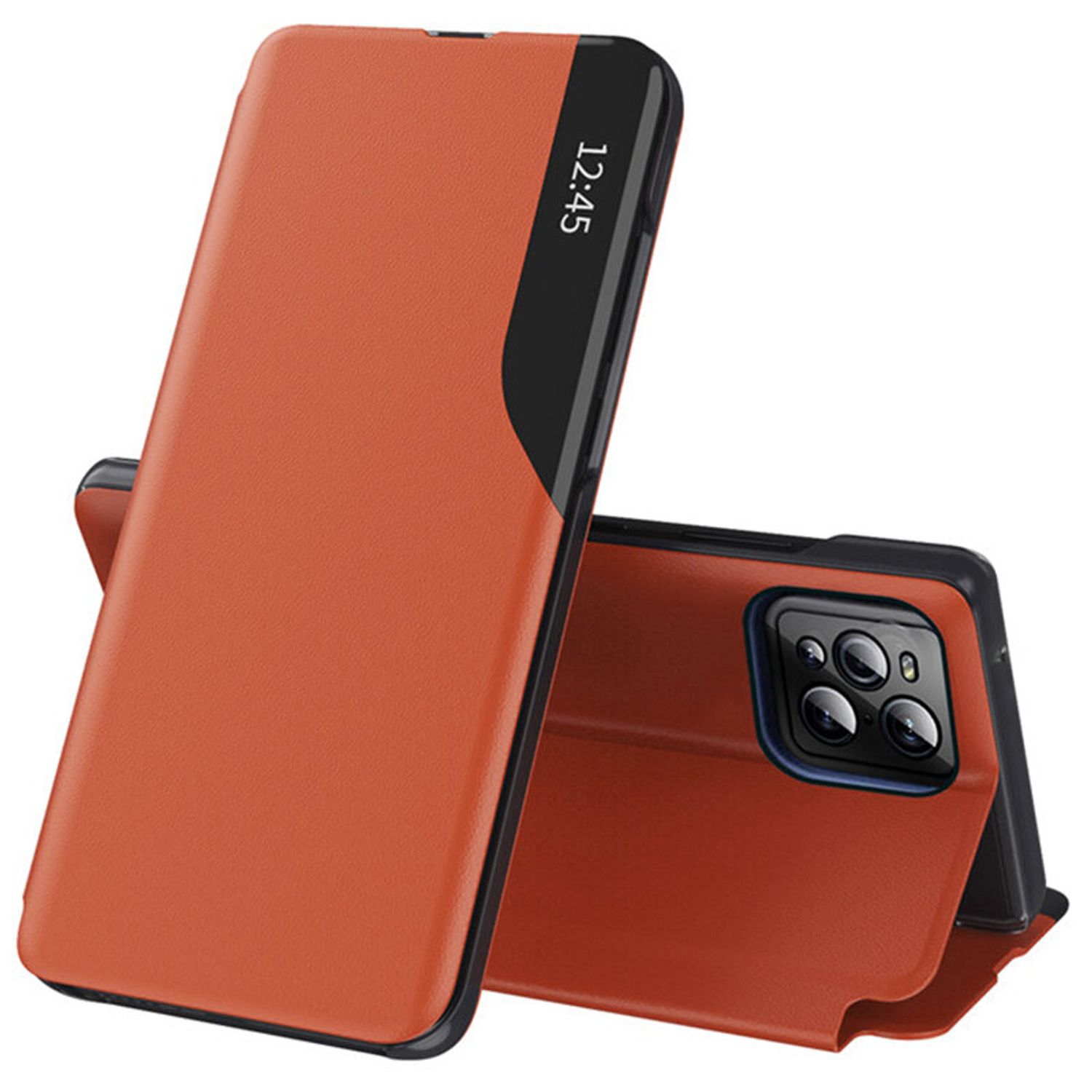 Husa tip carte Techsuit - eFold Series - OPPO Find X3 / X3 Pro - Orange fotografia produsului
