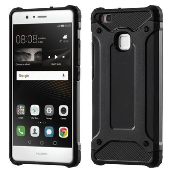 Husa techsuit - hybrid armor - huawei p9 lite - black